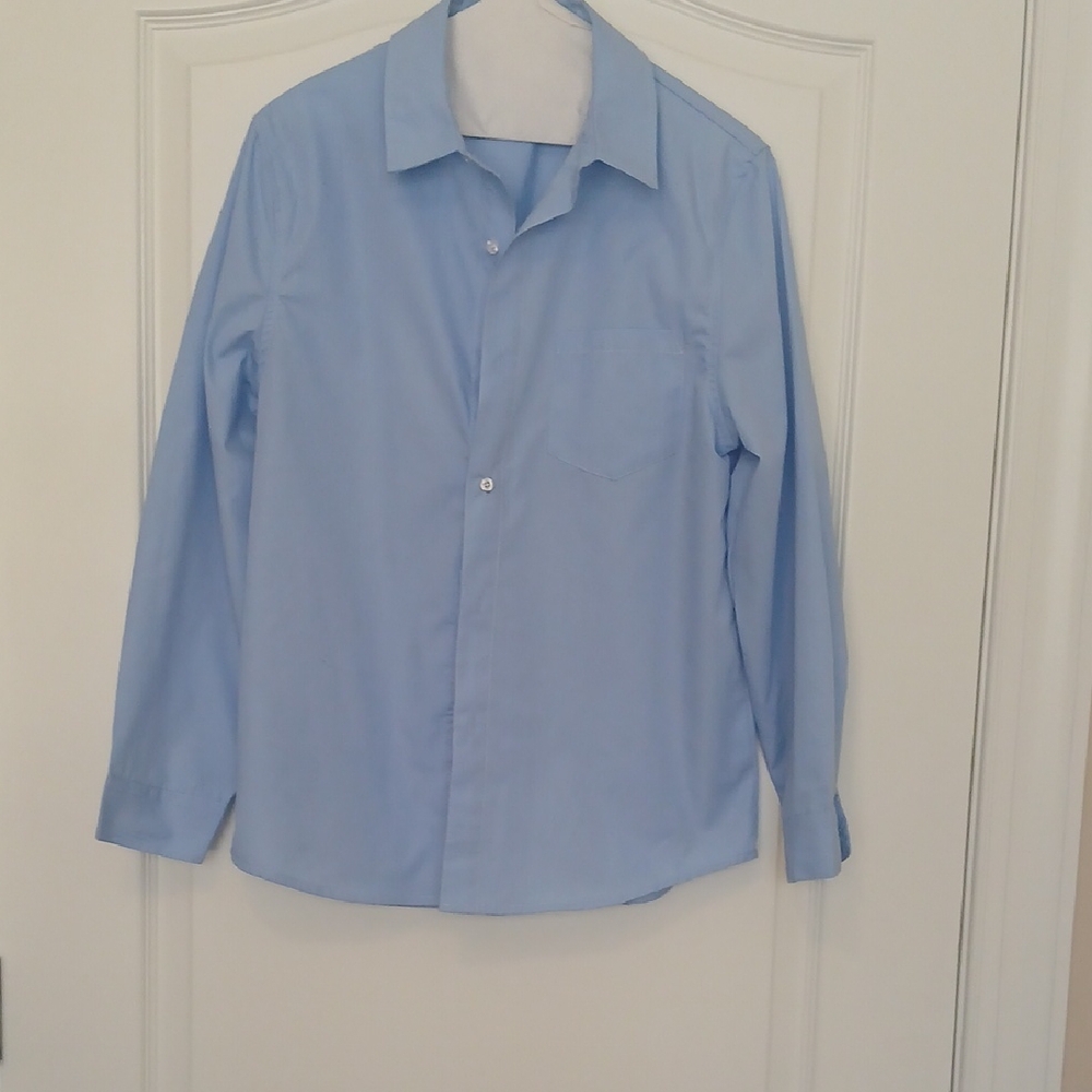 Classic Blue Boys Dress Shirt